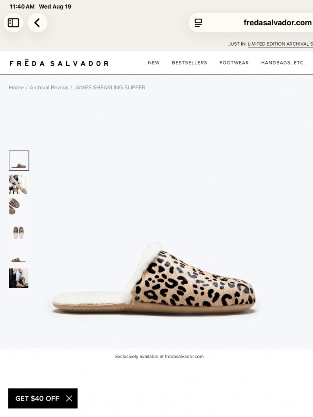FREDA SALVADOR CALF HAIR HOUSE SHOES/SLIPPERS